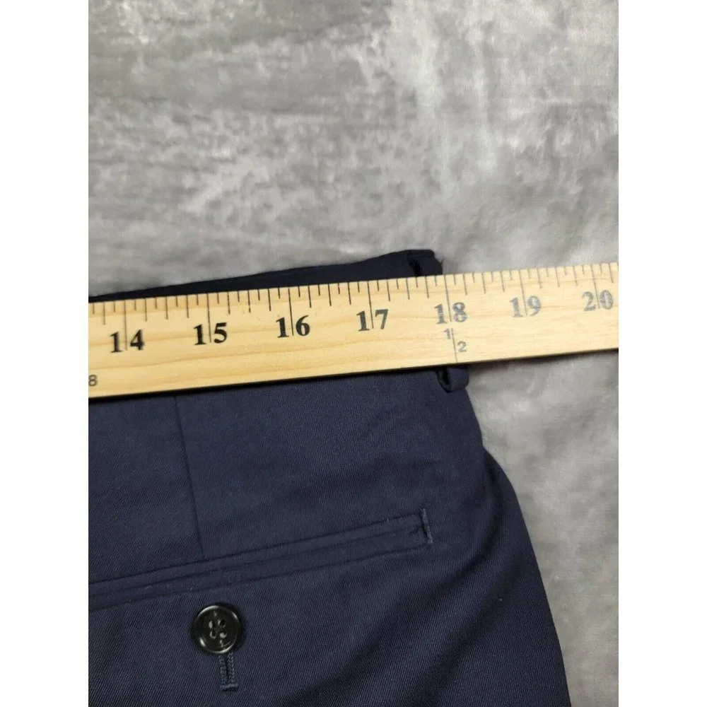 Banana Republic wool‎ blend Men's Dress Pants Size 36x26 Marzotto Slim Fit Blue